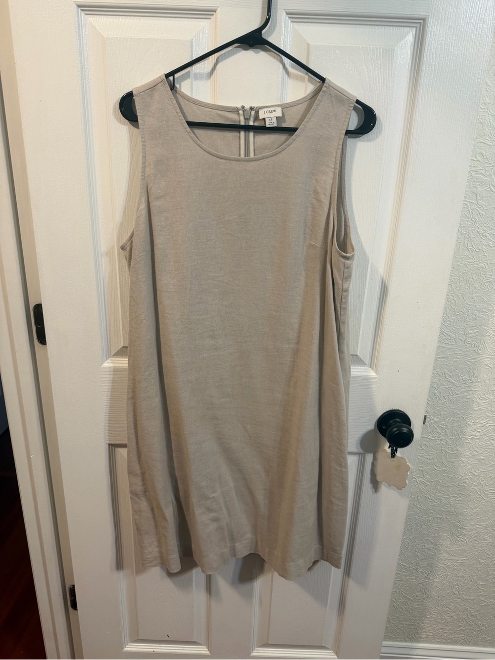 J. Crew Beige Sleeveless Shift Dress